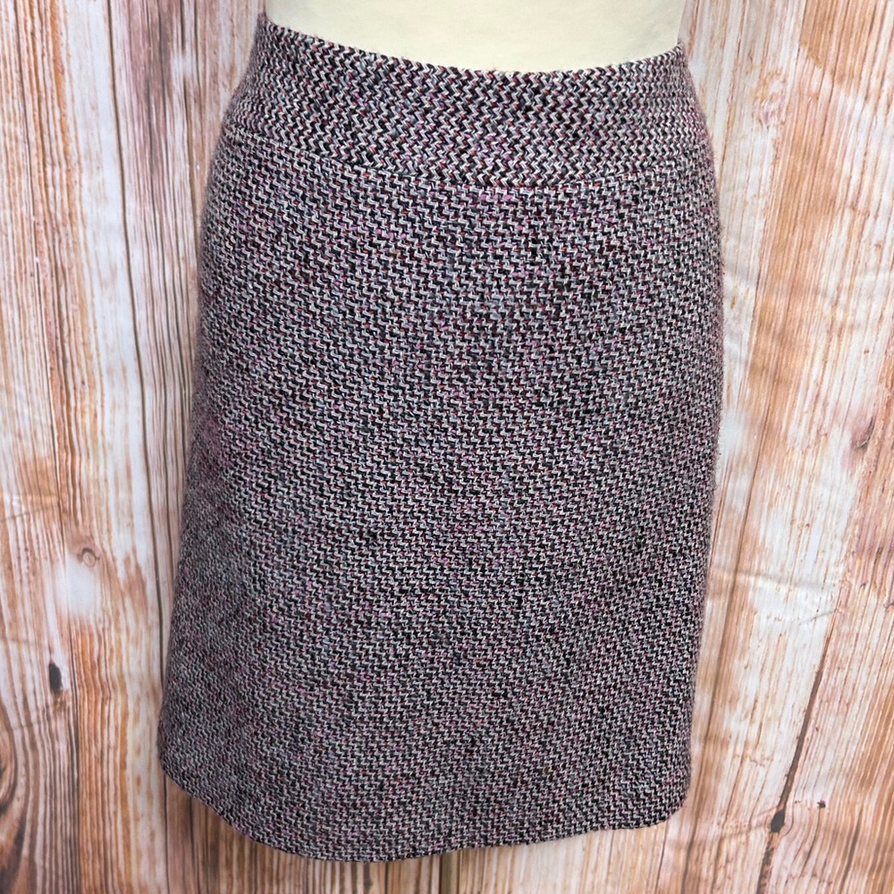 LOFT Wool Blend Tweed Skirt